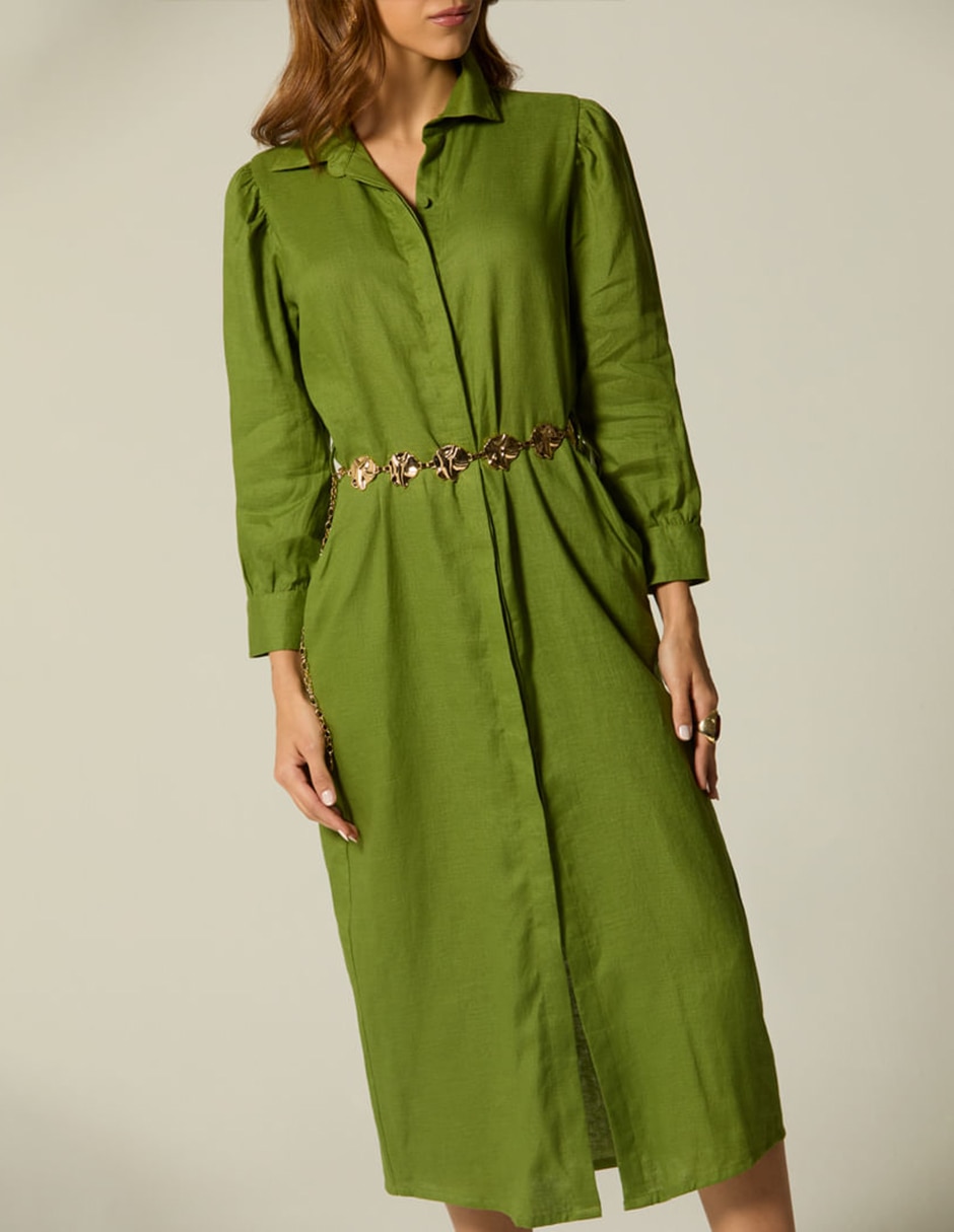 Vestido camisero midi casual studio f para mujer