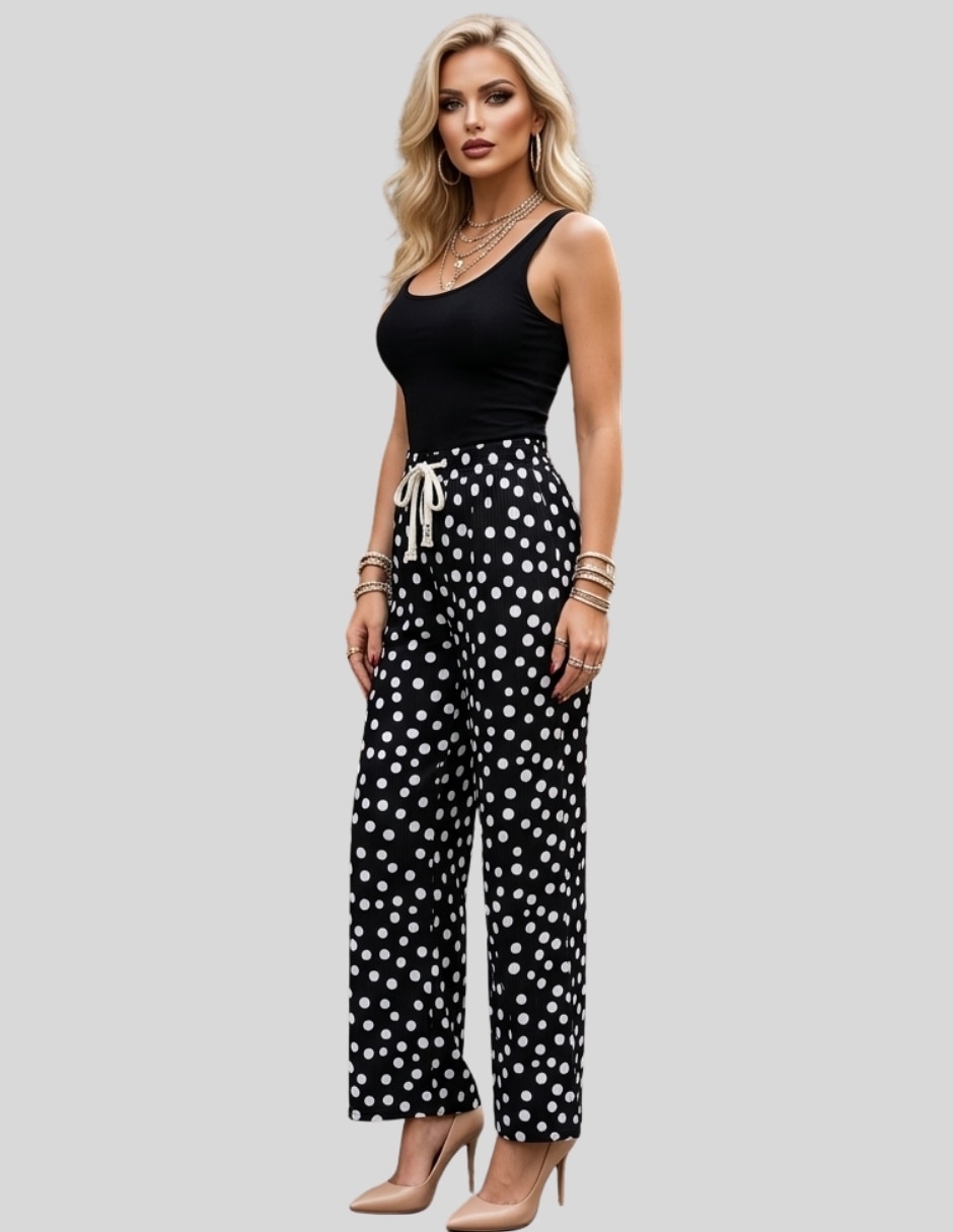 Pantalón regular malabis recto para mujer