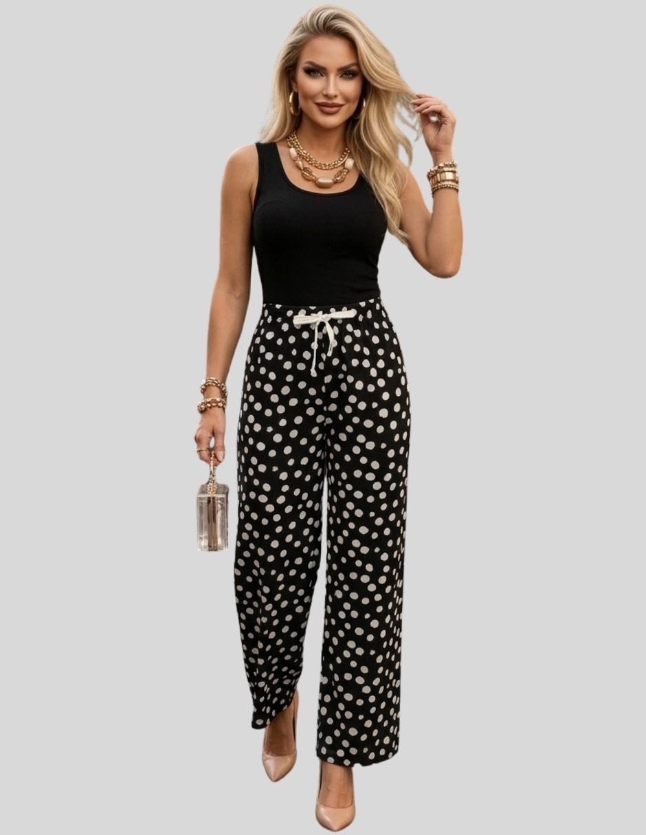 Pantalón regular malabis recto para mujer