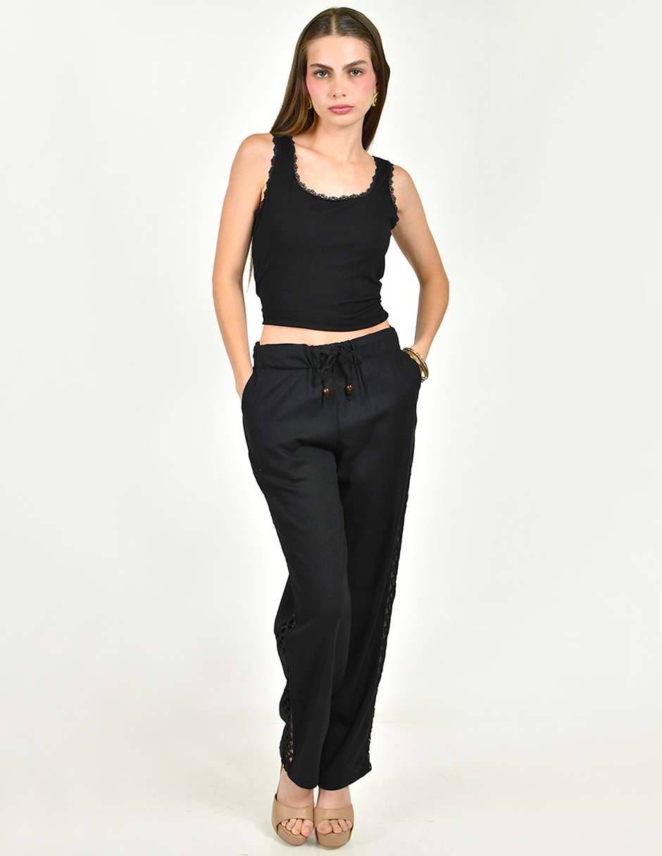 Pantalón regular recto para mujer 3