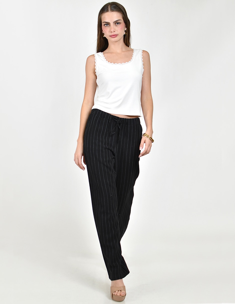Pantalón regular recto para mujer 4