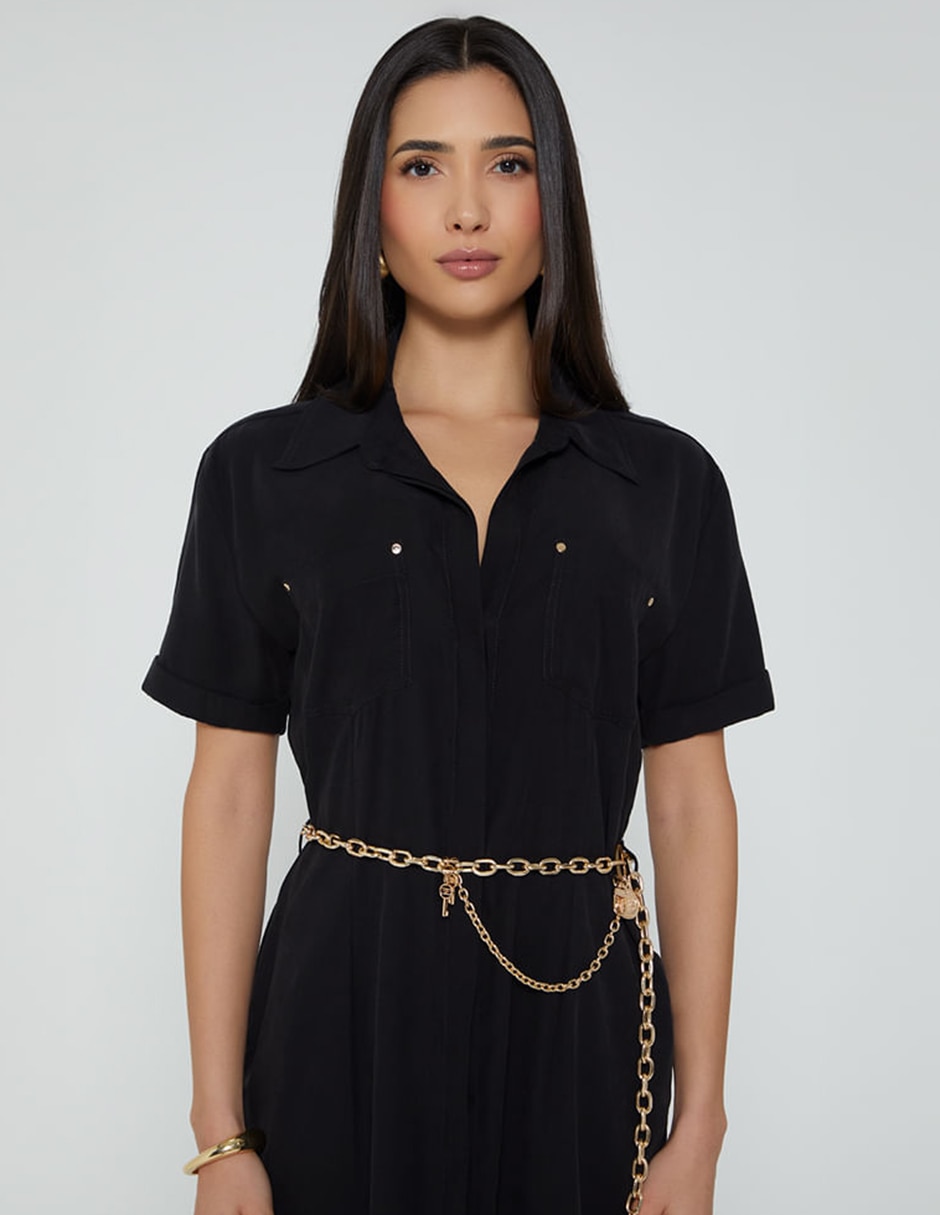 Vestido camisero largo casual studio f para mujer
