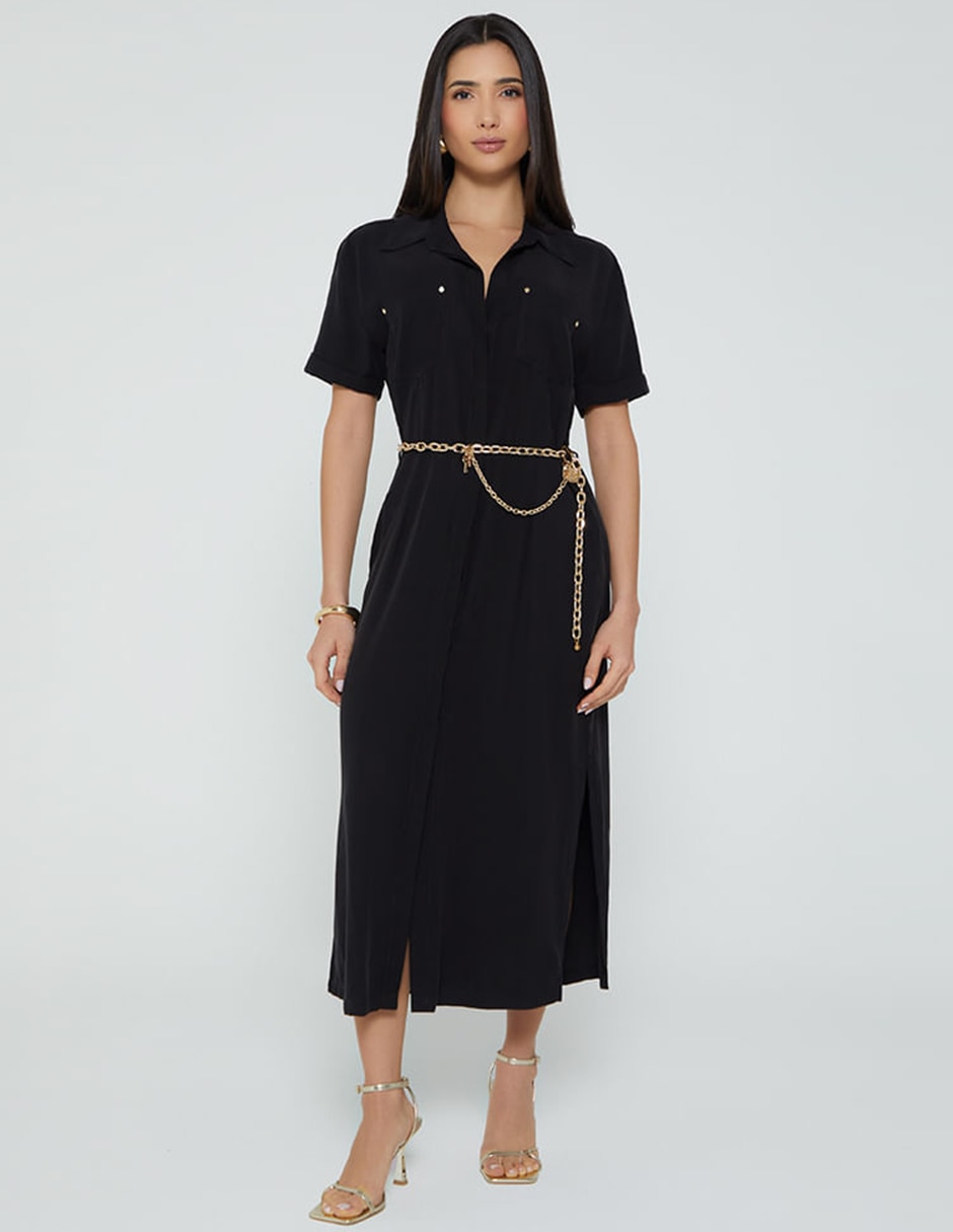 STUDIO F Vestido camisero largo casual studio f para mujer