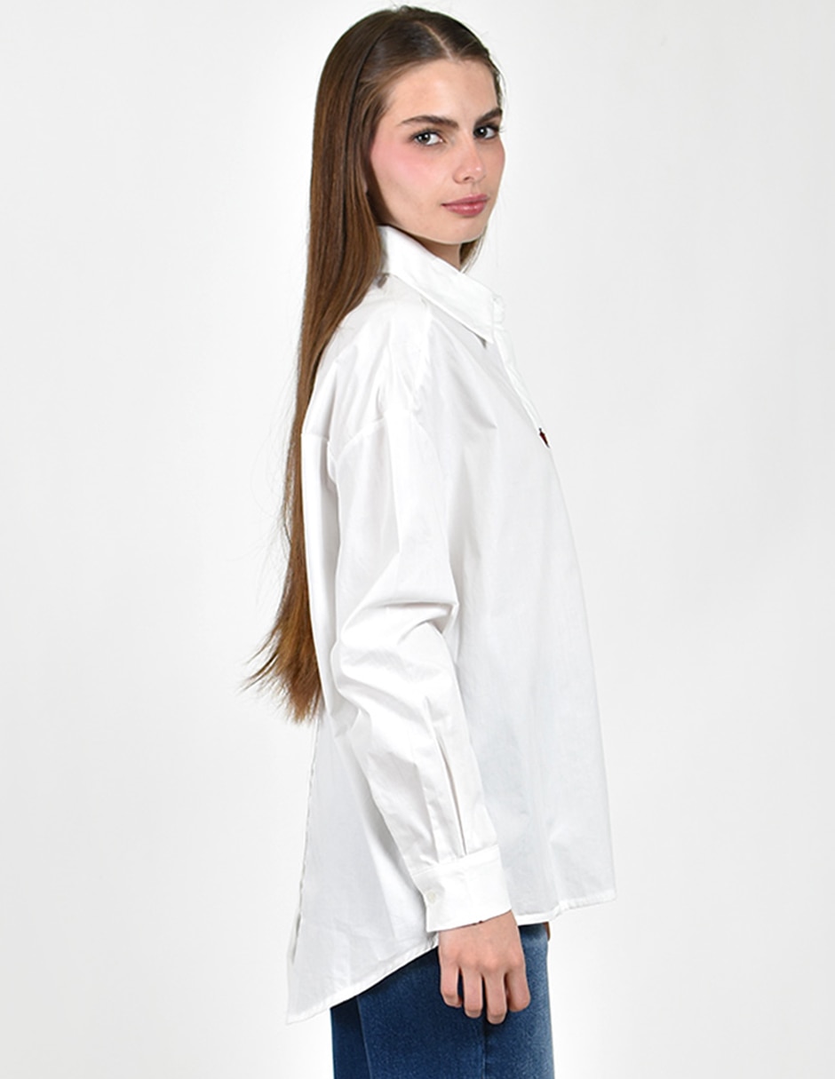 Camisa de algodón manga larga para mujer 2