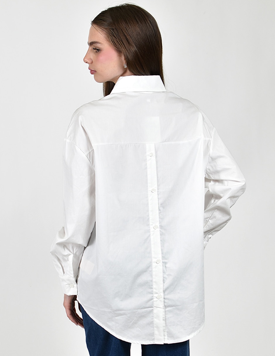 Camisa de algodón manga larga para mujer 5