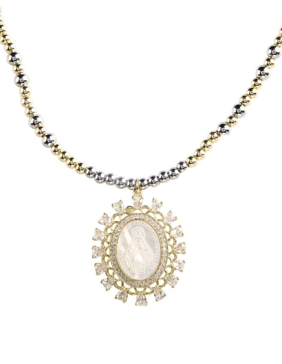 Collar de virgen medalla
