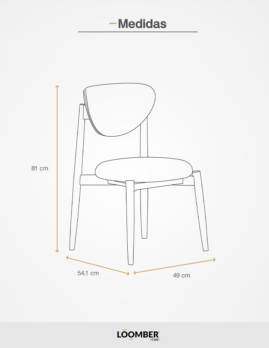Set de 2 sillas Aurora de madera 8