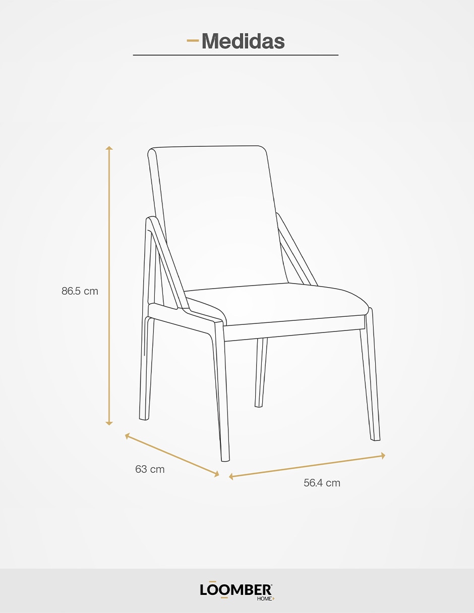 Silla Tupa Loomber de madera pino