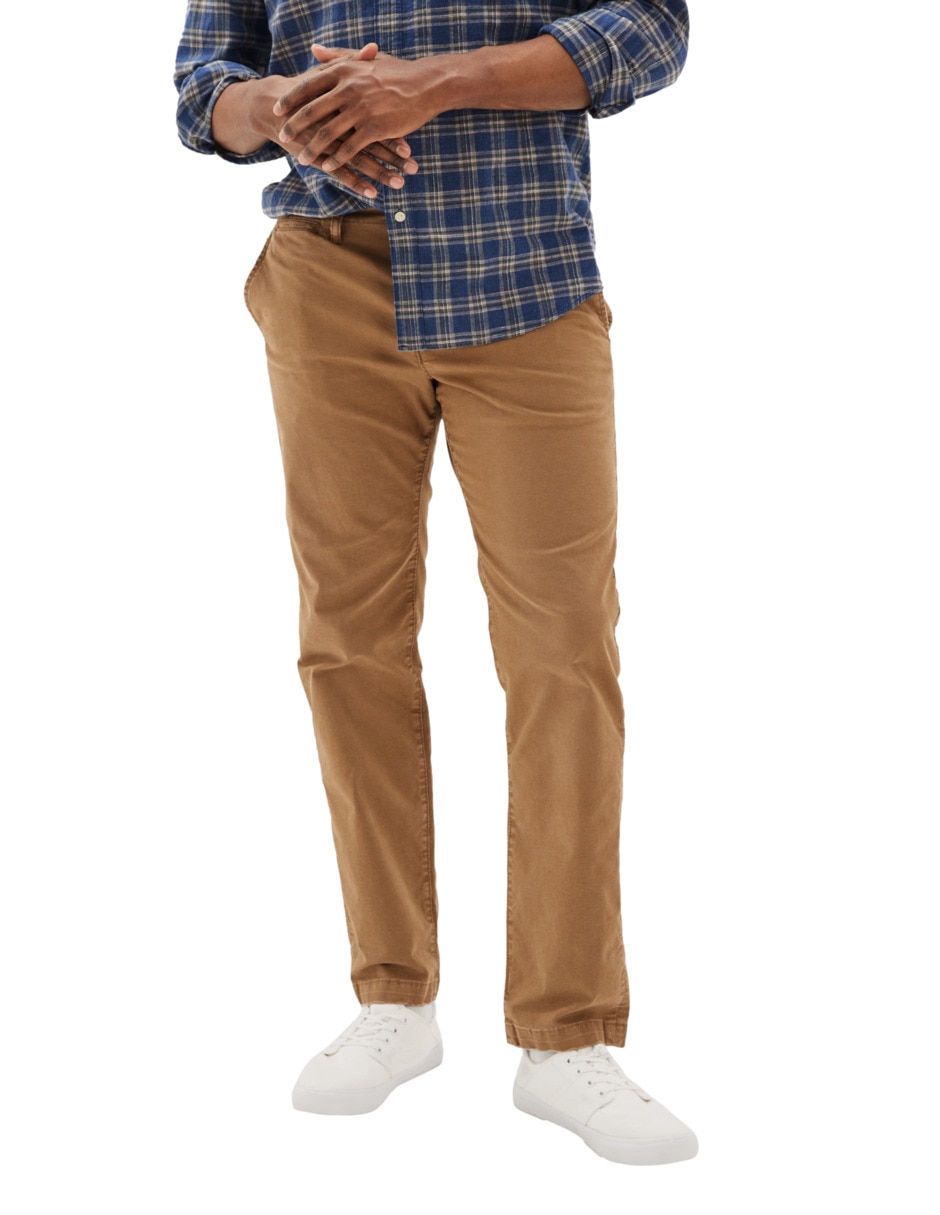 Pantalón casual regular straight american eagle de algodón para hombre