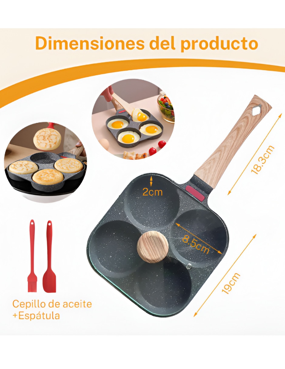 Sartén para huevo xtellar de aluminio esmaltado 1 pieza
