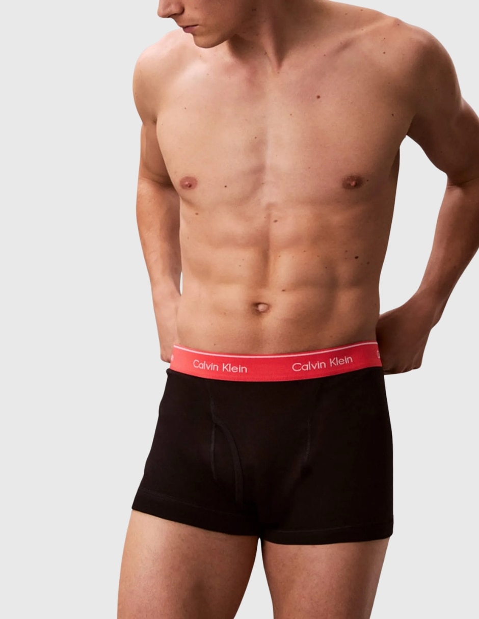 Bóxer trunk calvin klein de algodón para hombre 3 piezas