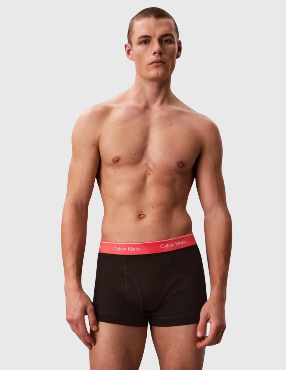 Bóxer trunk calvin klein de algodón para hombre 3 piezas