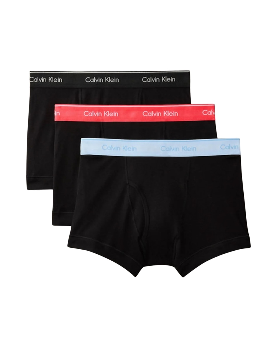 Bóxer trunk calvin klein de algodón para hombre 3 piezas