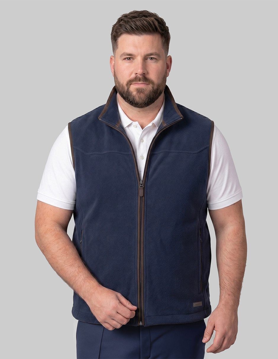 Chaleco polar fleece con bolsillos para hombre