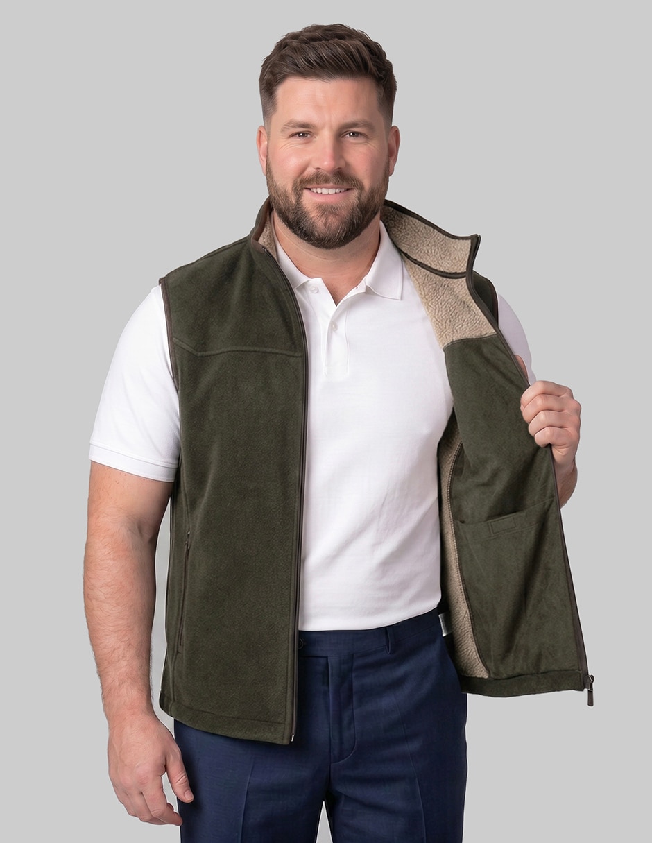 Chaleco greenlander polar fleece con bolsillos para hombre