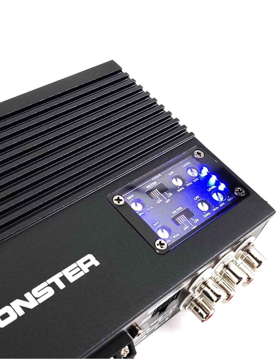 Amplificador para auto monster aac100.4 de 12 vdc