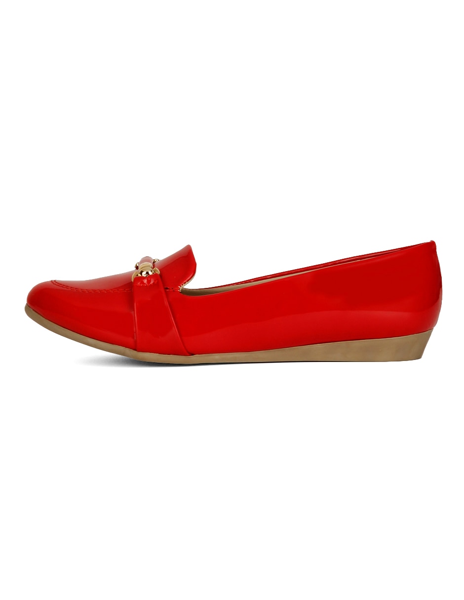 Mocasín pequeños productores de charol para mujer