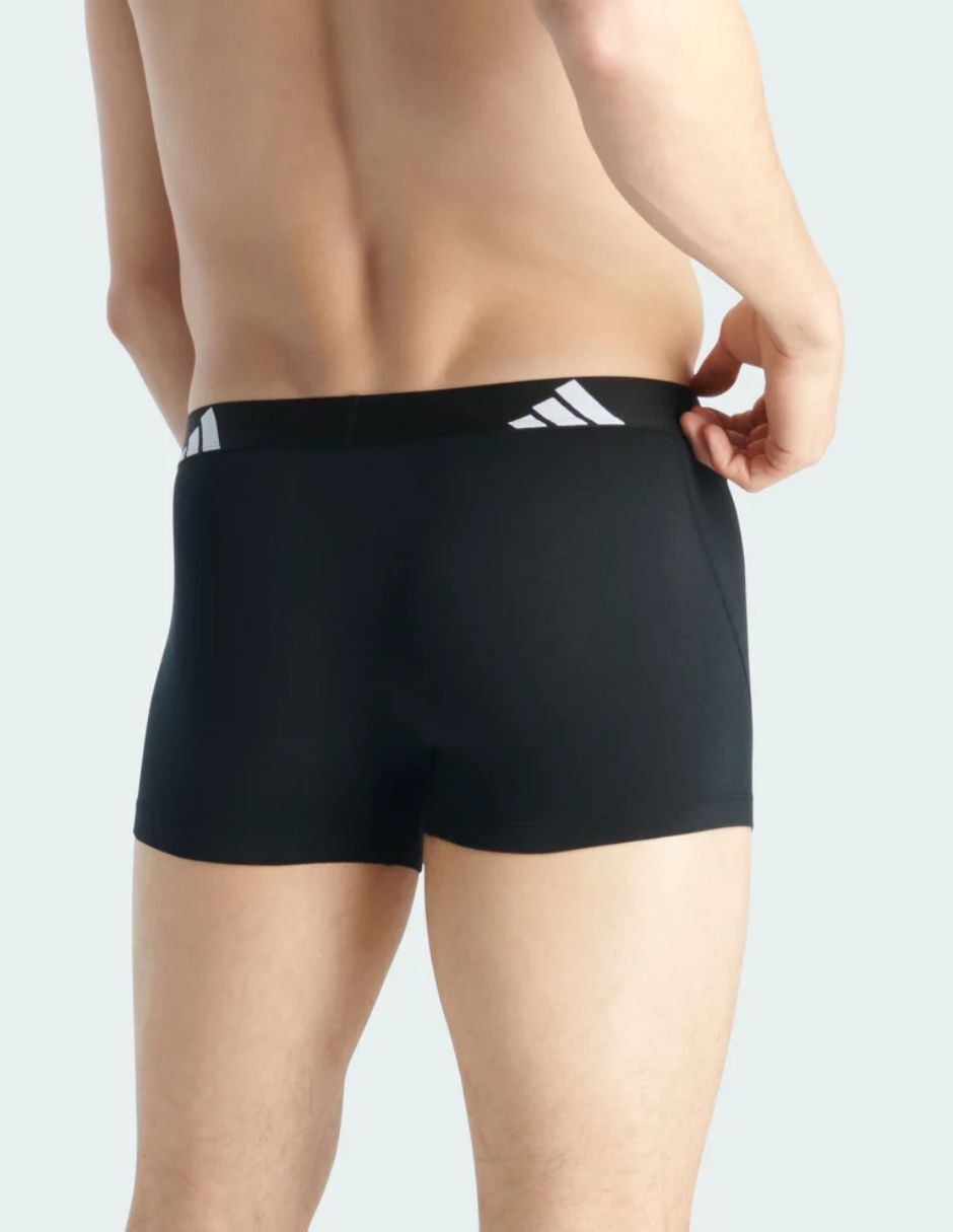 Bóxer trunk adidas de algodón y spandex para hombre 3 piezas