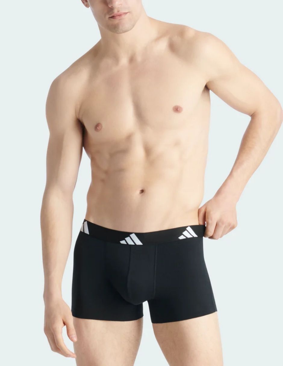 Bóxer trunk adidas de algodón y spandex para hombre 3 piezas