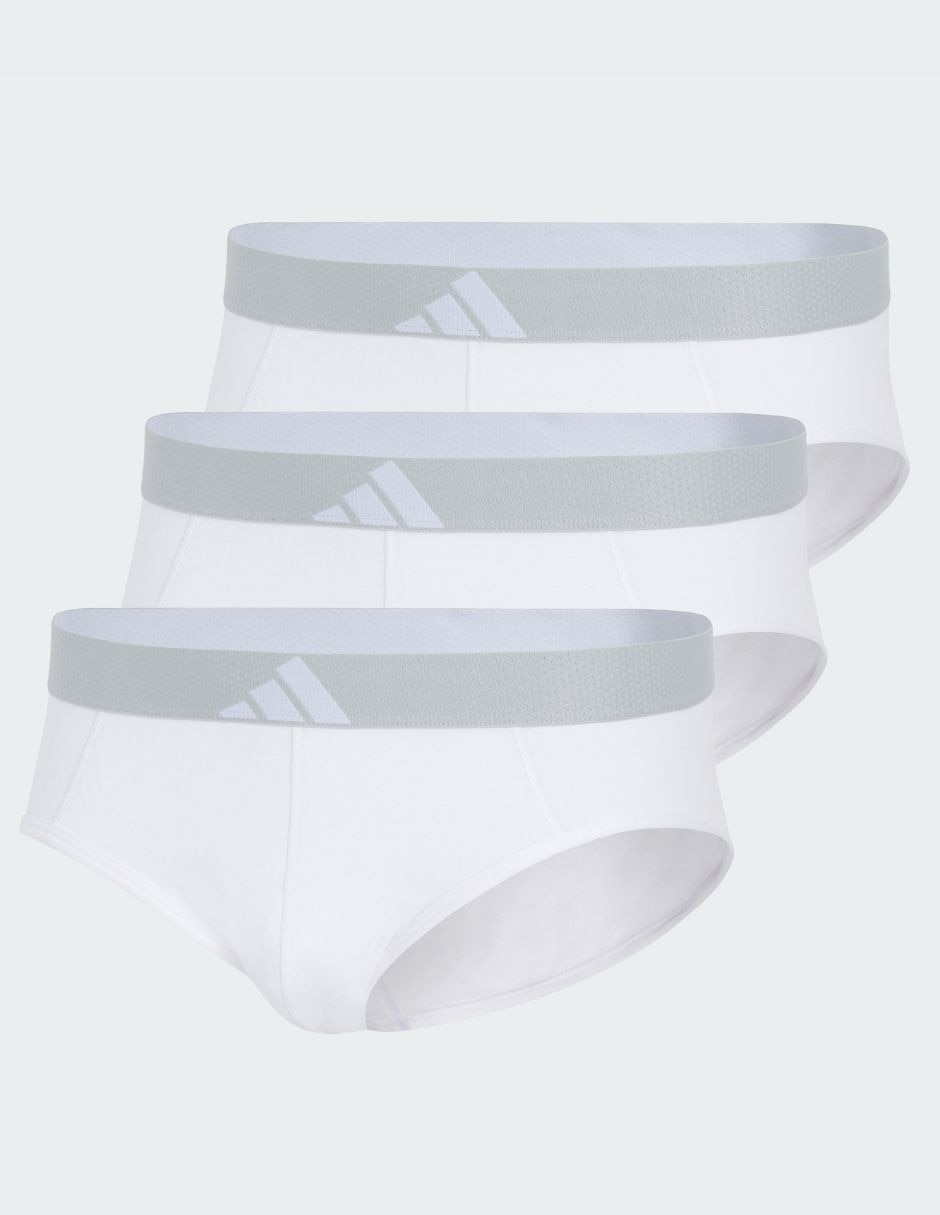 Bóxer brief adidas de algodón y spandex para hombre 3 piezas