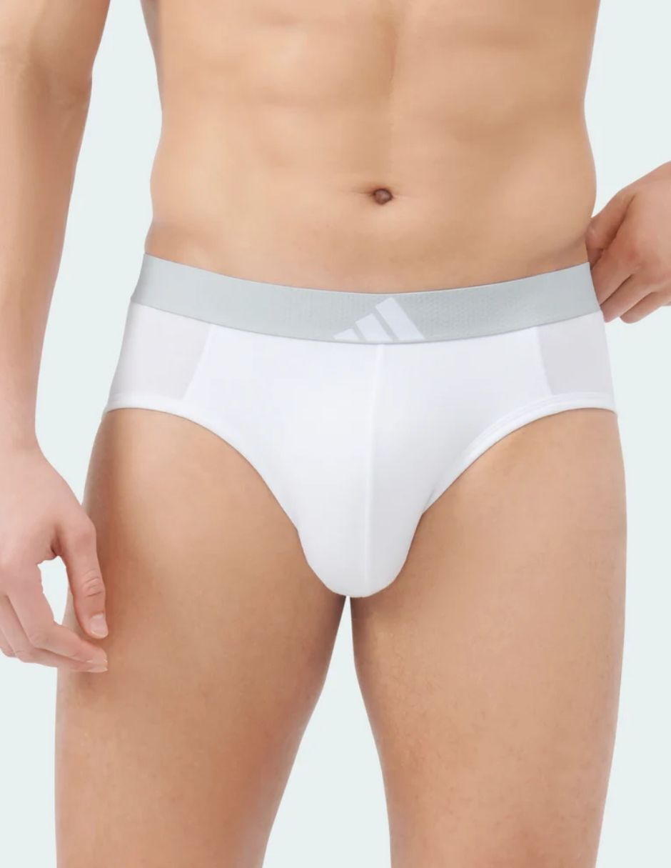 Bóxer brief adidas de algodón y spandex para hombre 3 piezas