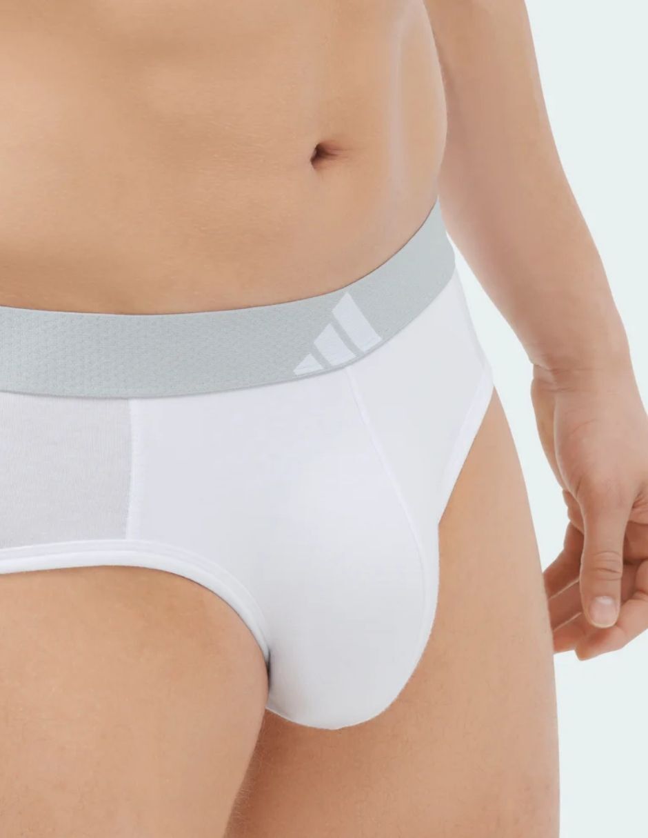 Bóxer brief adidas de algodón y spandex para hombre 3 piezas