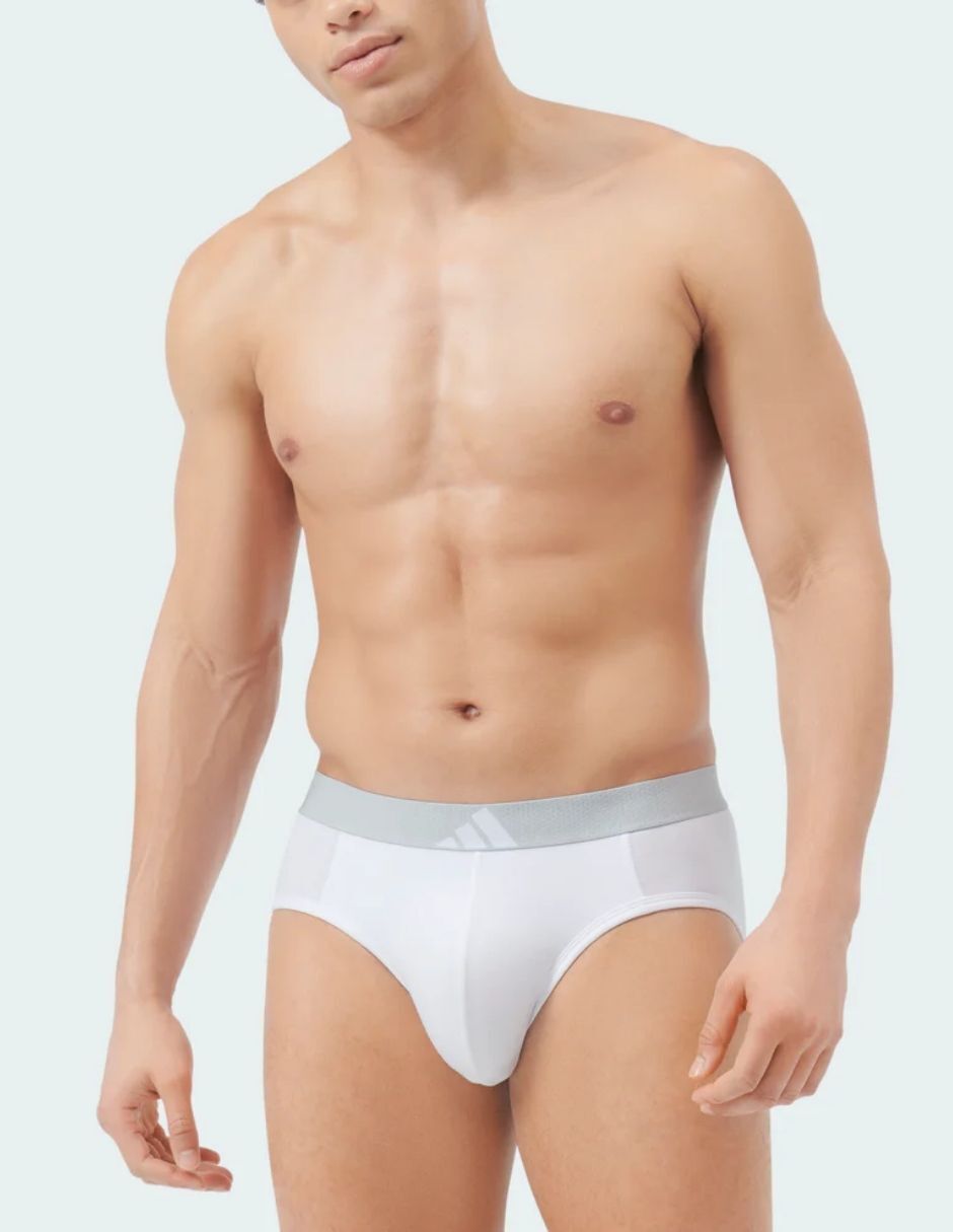 Bóxer brief adidas de algodón y spandex para hombre 3 piezas