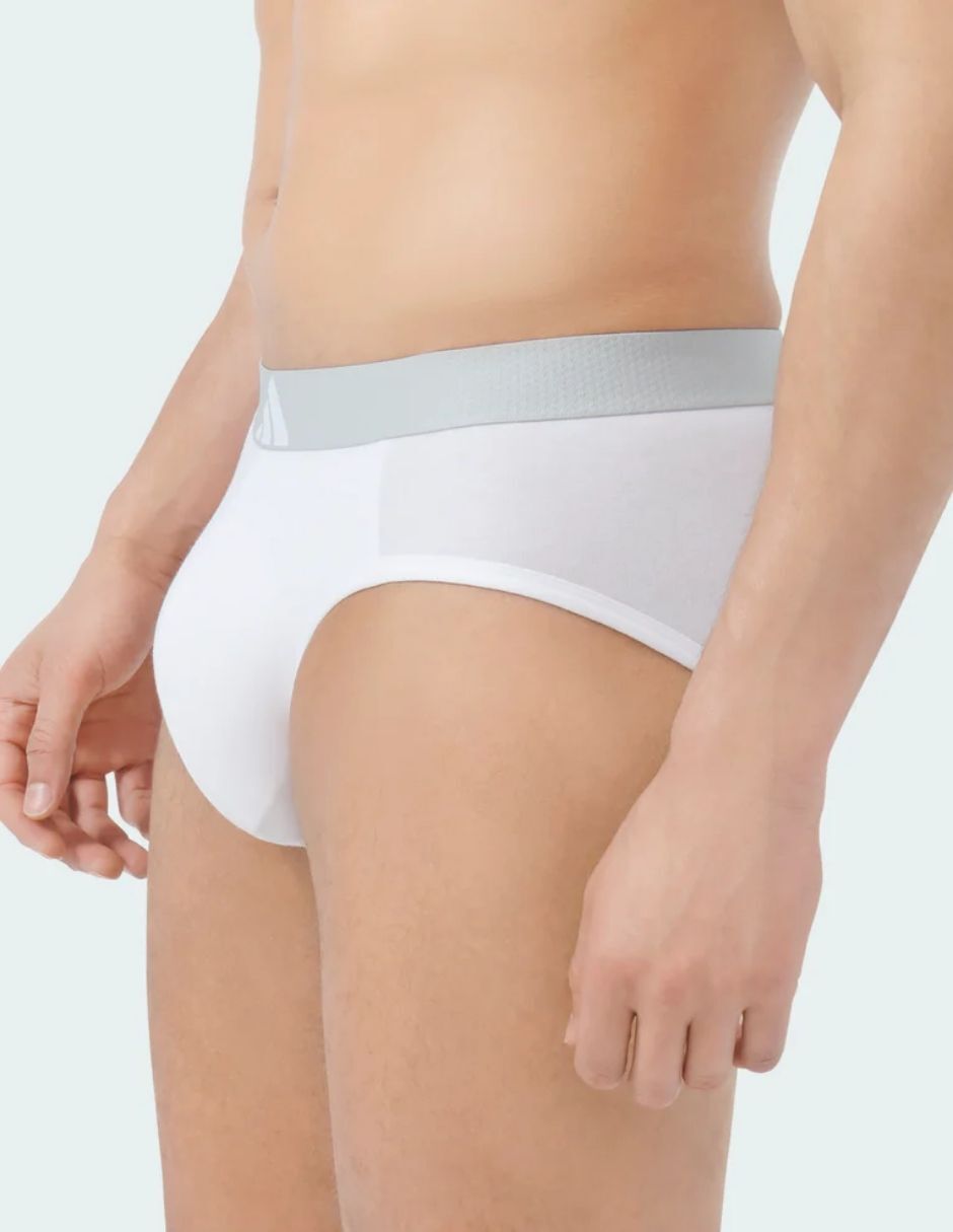 Bóxer brief adidas de algodón y spandex para hombre 3 piezas