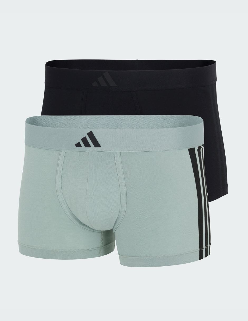 Bóxer trunk adidas de algodón y spandex para hombre 2 piezas