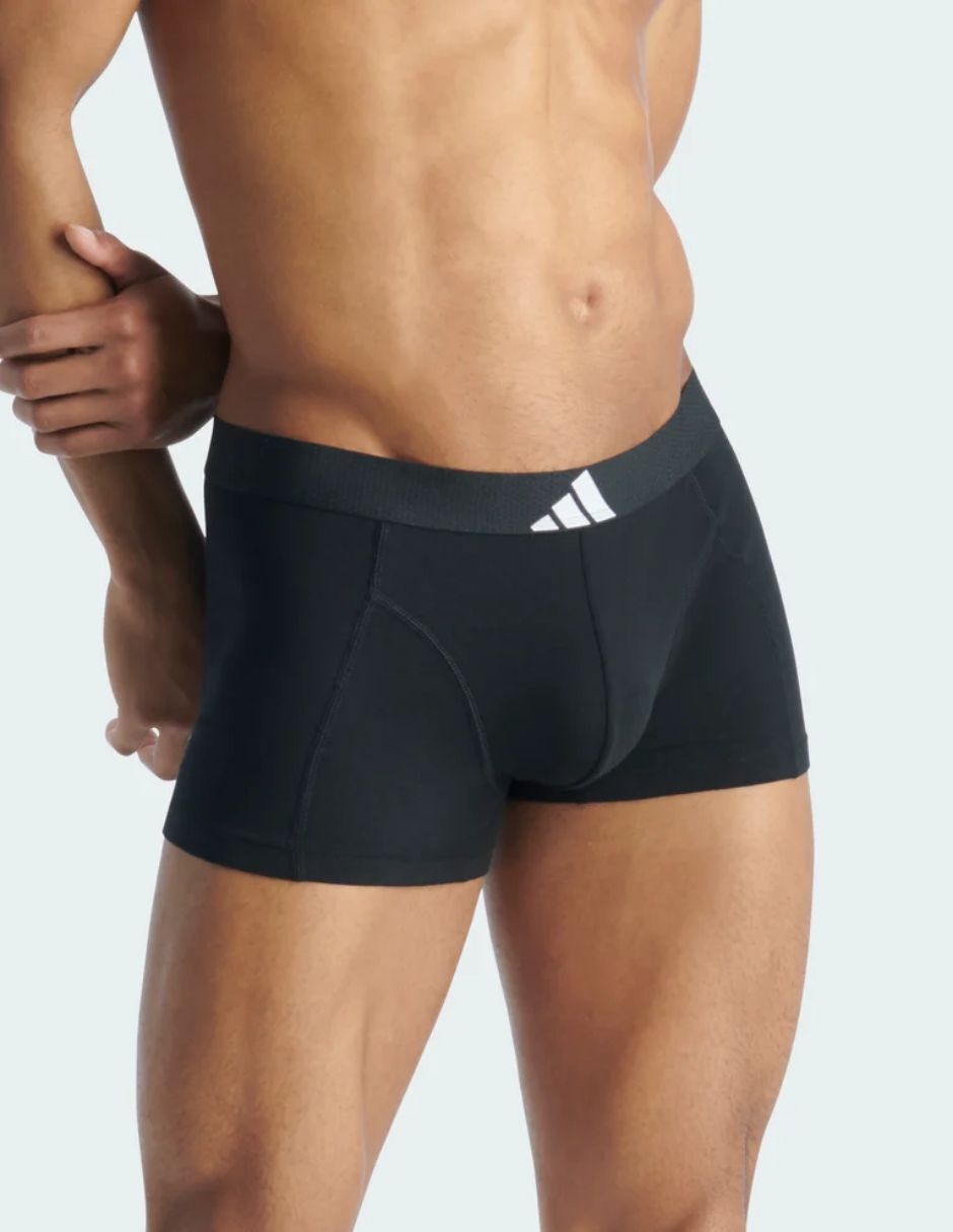 Bóxer trunk adidas de algodón y spandex para hombre 3 piezas
