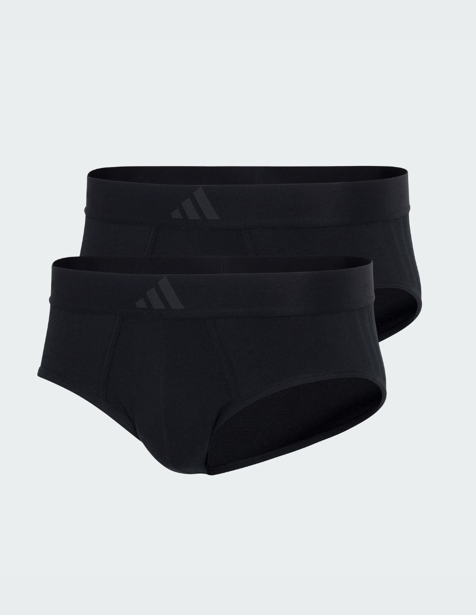 Bóxer brief adidas de algodón y spandex para hombre 2 piezas