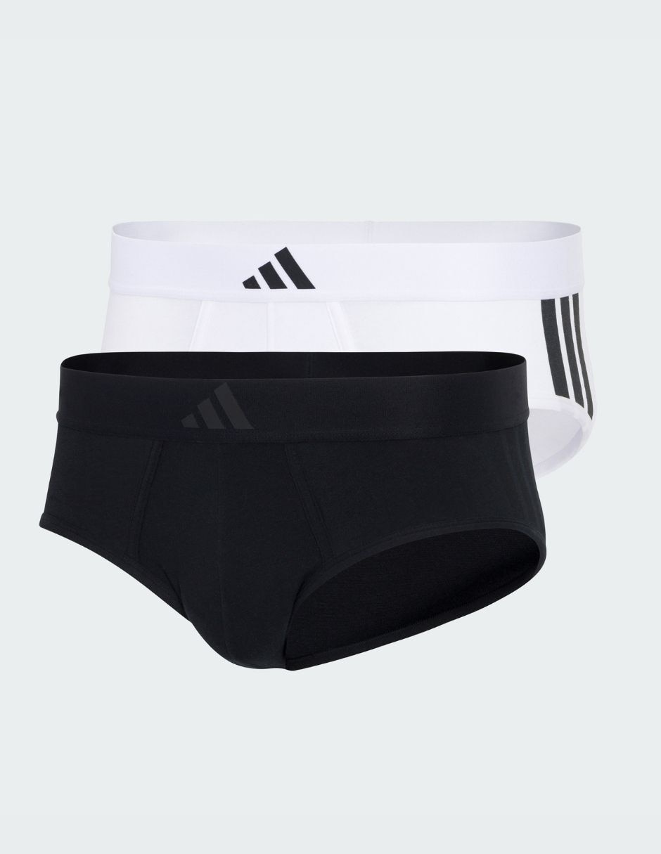 Bóxer brief adidas de algodón y spandex para hombre 2 piezas