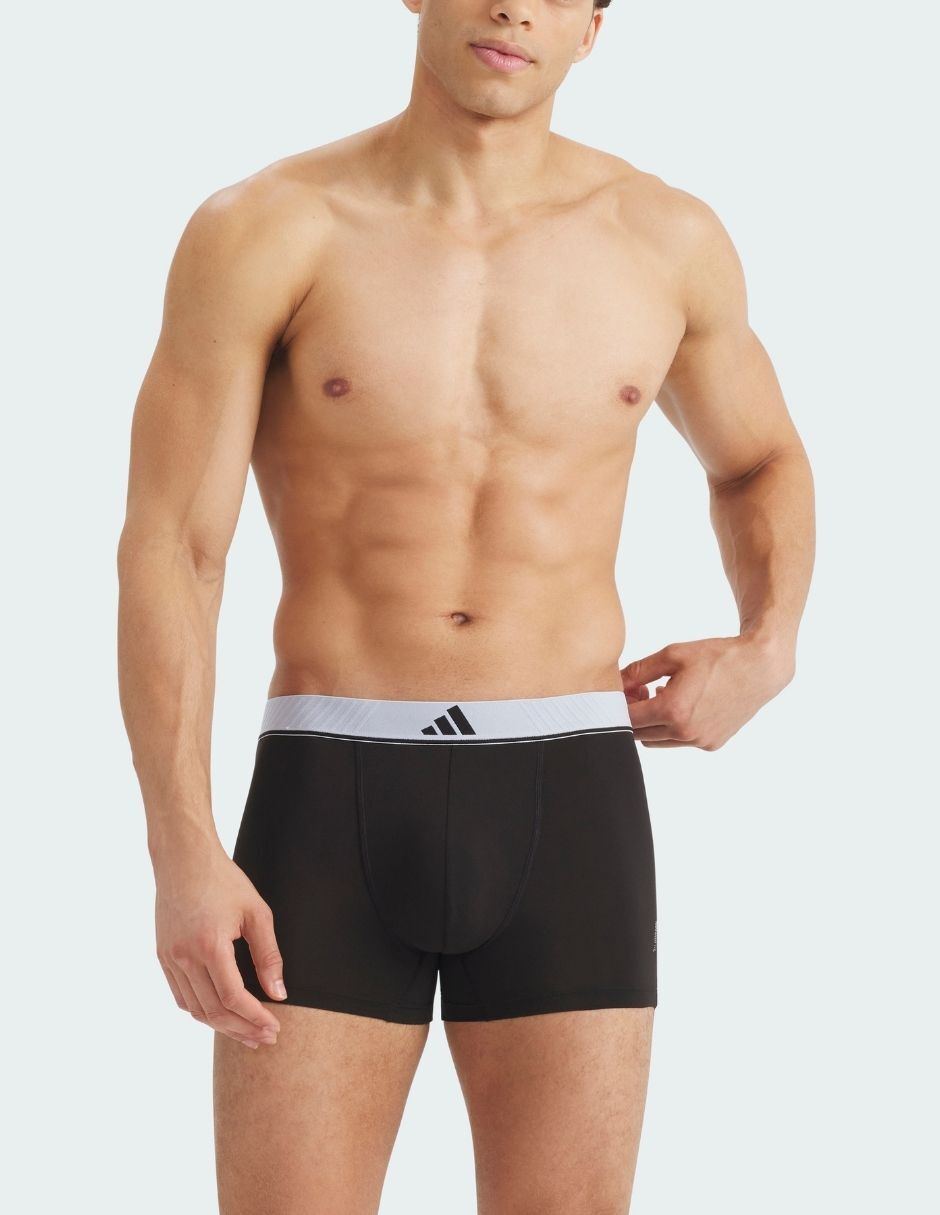 Bóxer trunk adidas de algodón y spandex para hombre 3 piezas