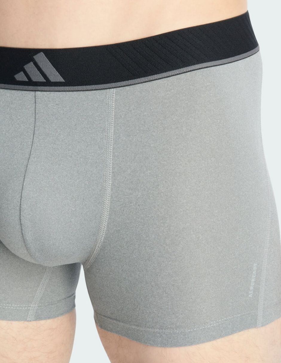 Bóxer trunk adidas de algodón y spandex para hombre 3 piezas