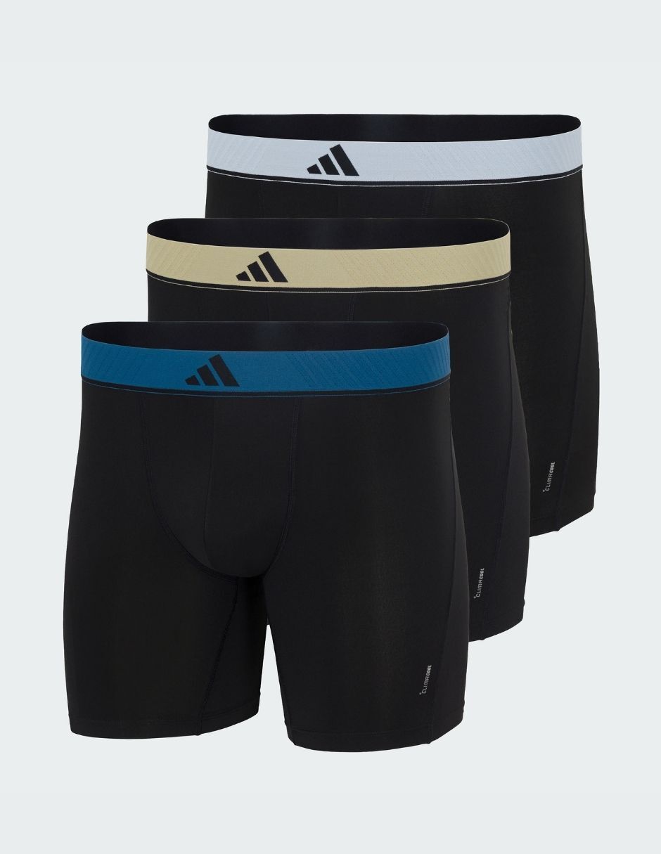 Bóxer adidas de algodón y spandex para hombre 3 piezas