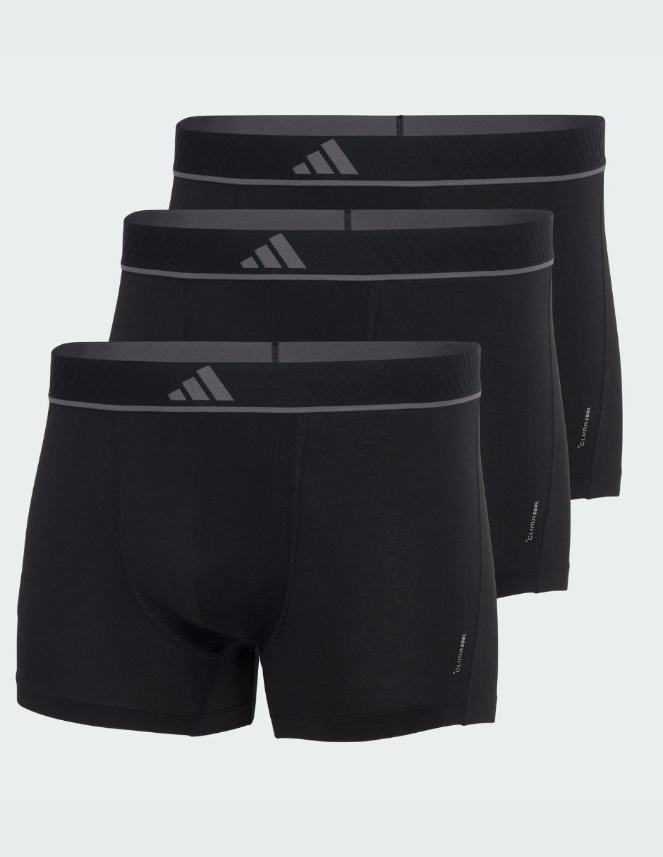Bóxer trunk adidas de algodón y spandex para hombre 3 piezas