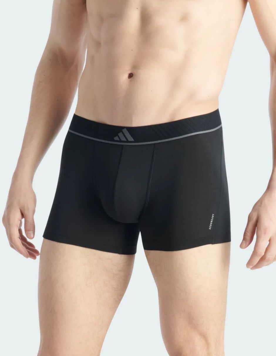 Bóxer trunk adidas de algodón y spandex para hombre 3 piezas