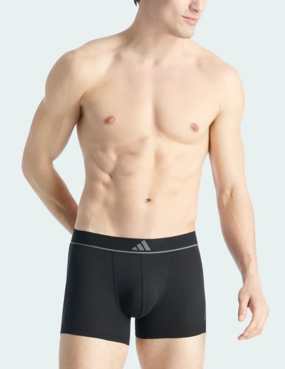 Bóxer trunk adidas de algodón y spandex para hombre 3 piezas