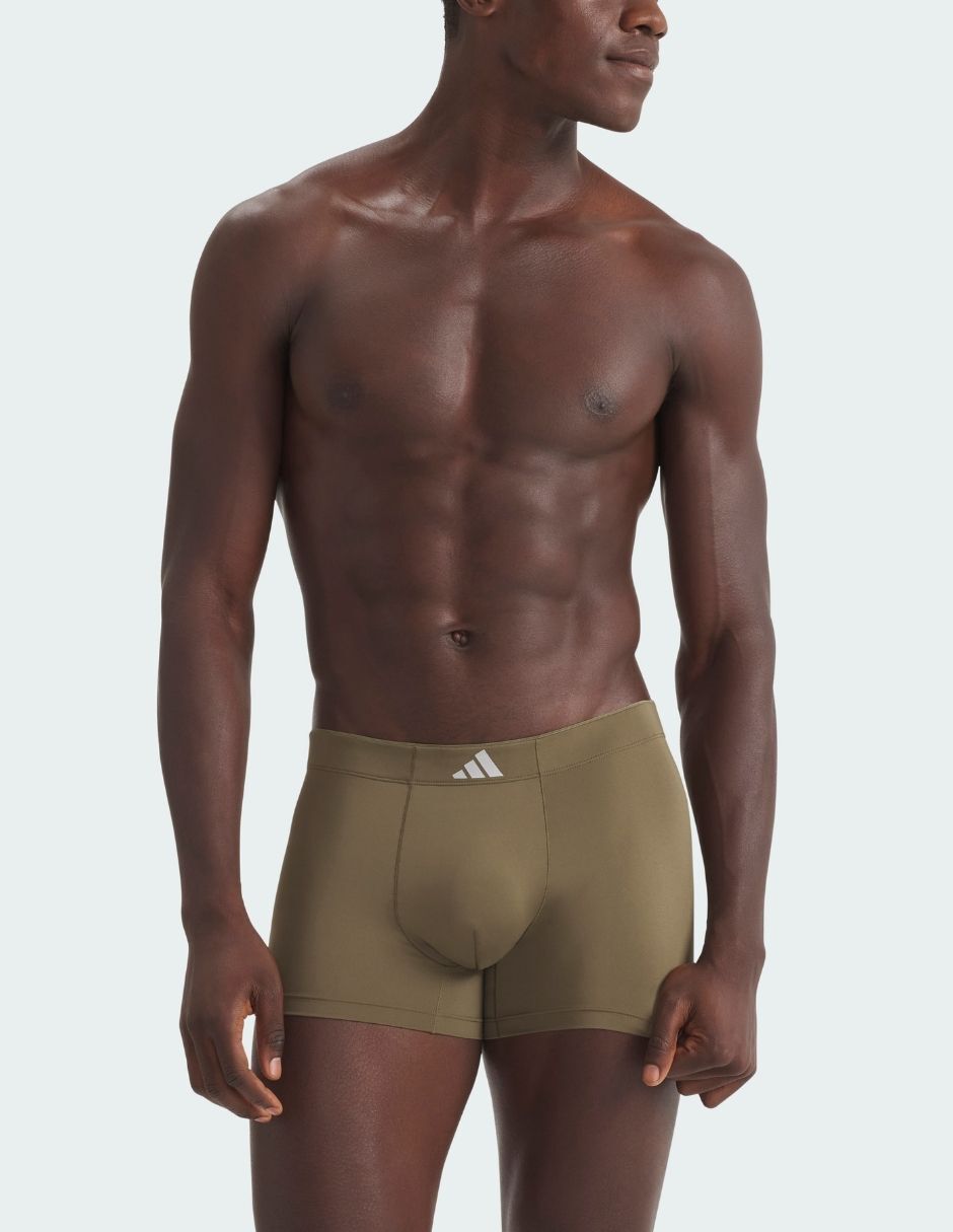 Bóxer trunk adidas de algodón y spandex para hombre 3 piezas