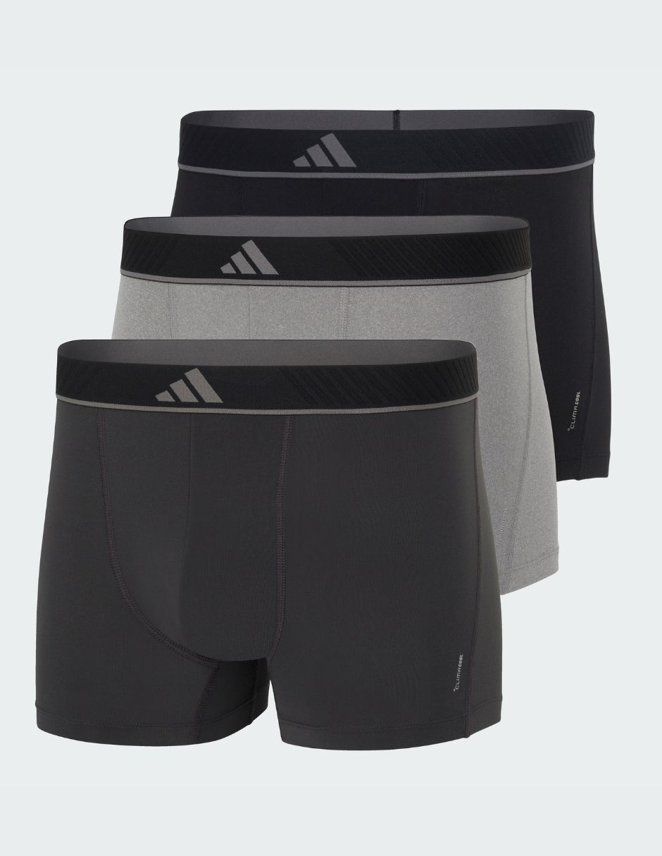 Bóxer trunk adidas de algodón y spandex para hombre 3 piezas