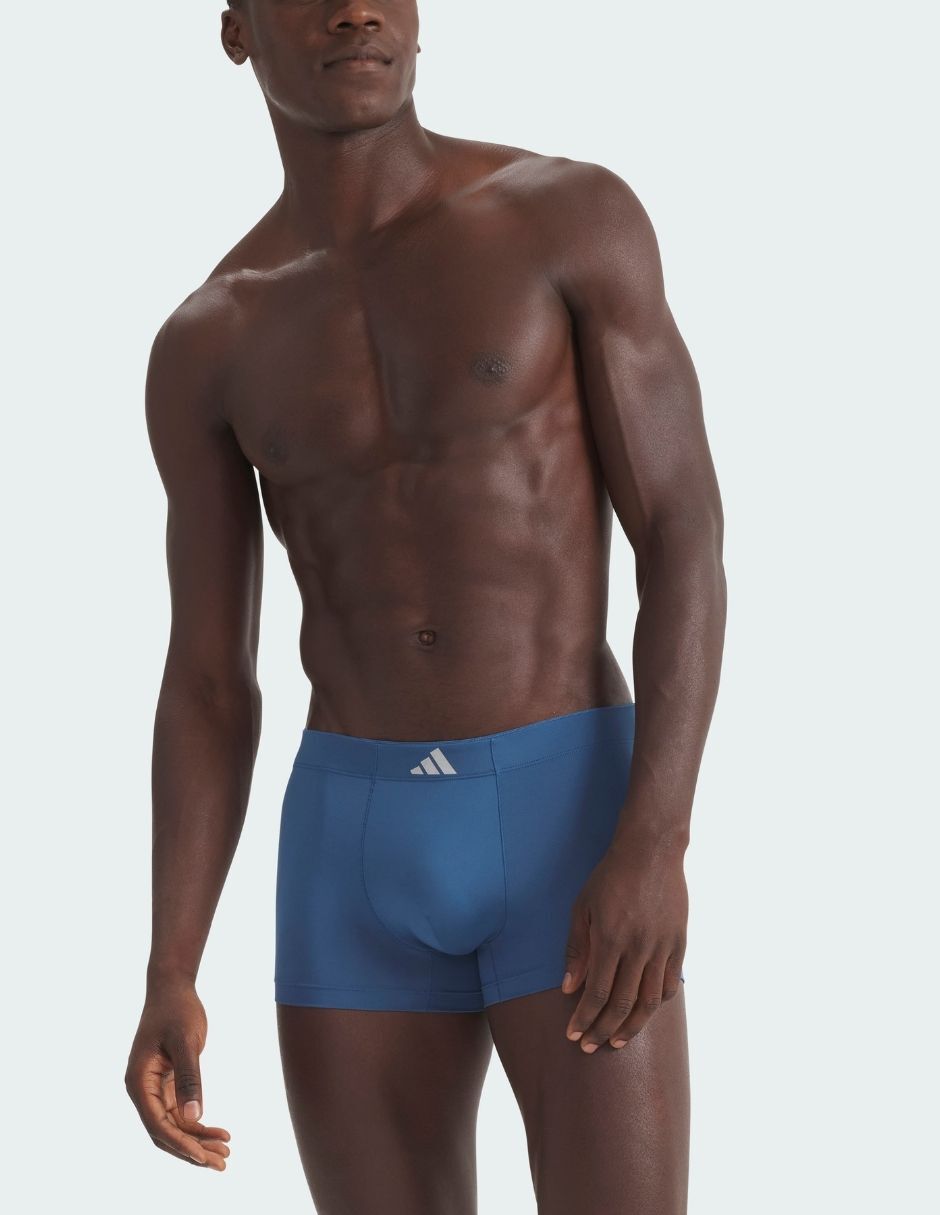 Bóxer trunk adidas de algodón y spandex para hombre 3 piezas