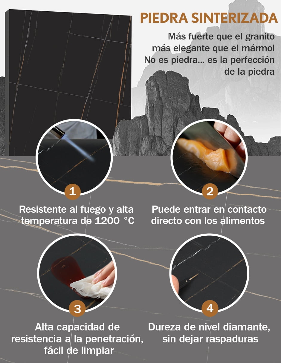 Mesa nuestro nido de piedra sinterizada