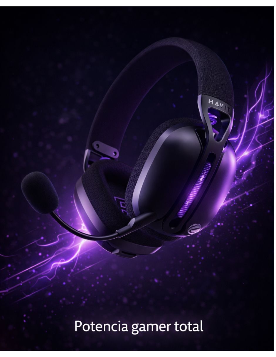 Audífonos gamer audífonos gamer havit alámbrica e inalámbrica fuxi-h3 plus