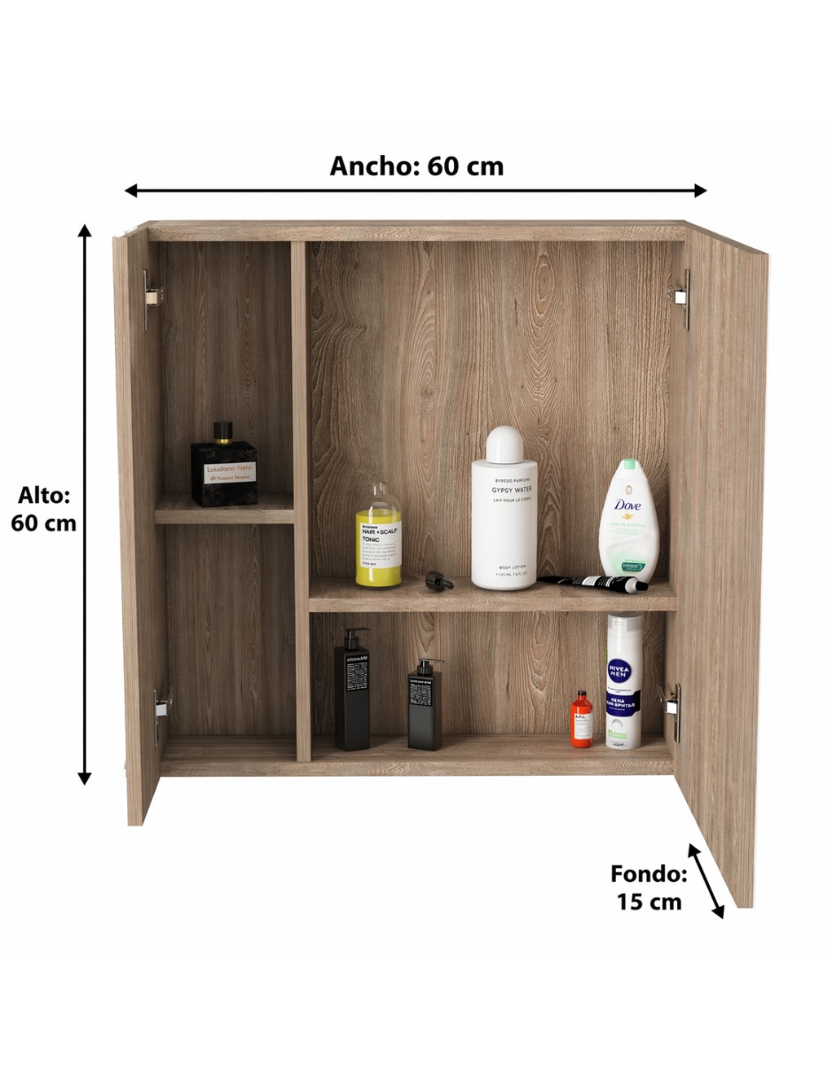 Estante para wc excelsior mueble baño mdf