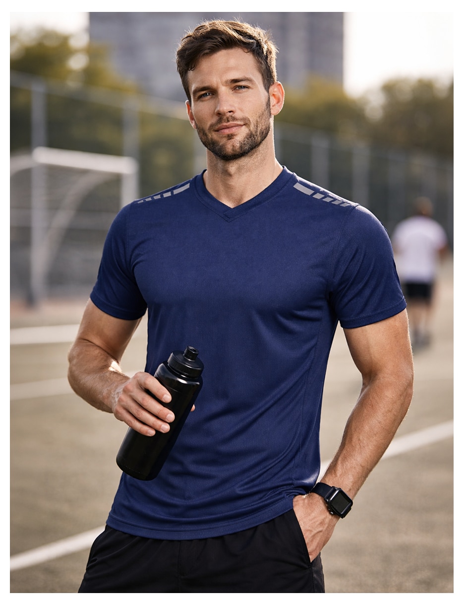 Set playera/playera knite cuello v para hombre