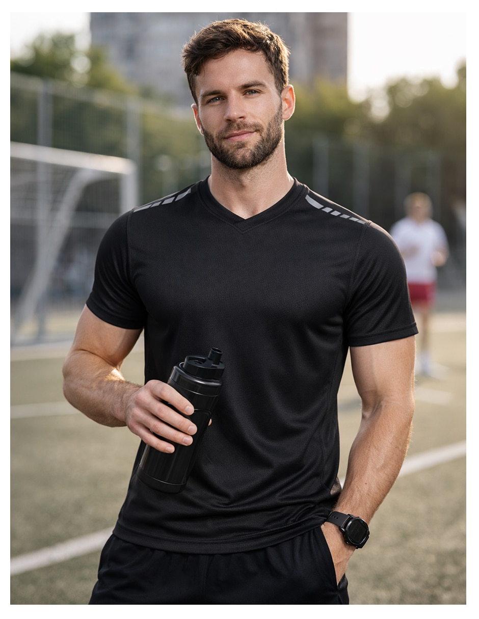 Set playera/playera knite cuello v para hombre