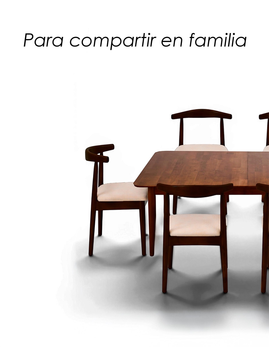 Comedor Olmo ILIOS INNOVA para 6 personas de Madera de caucho