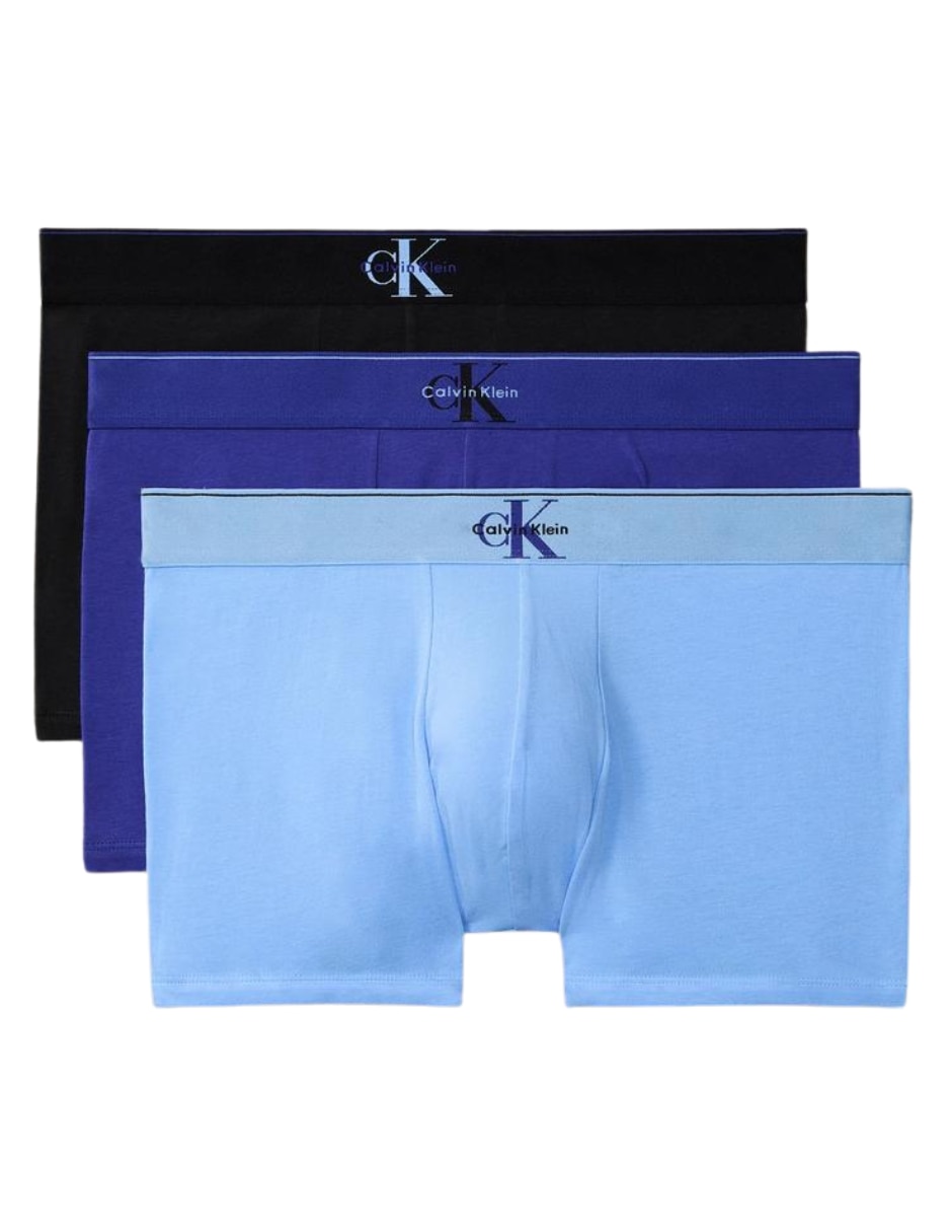 Bóxer trunk calvin klein de algodón y elastano para hombre 3 piezas