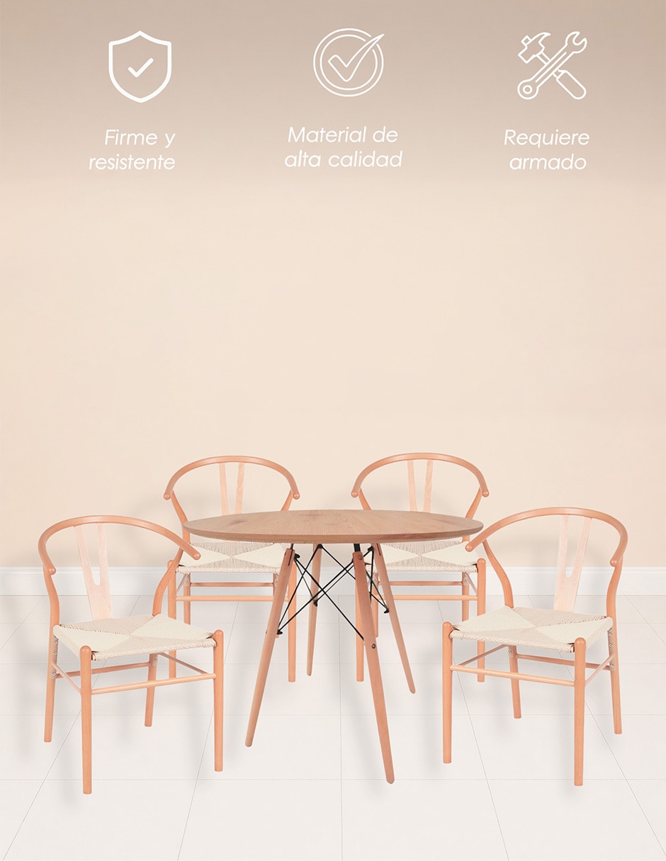 Comedor bone ilios innova para 4 personas de mdf