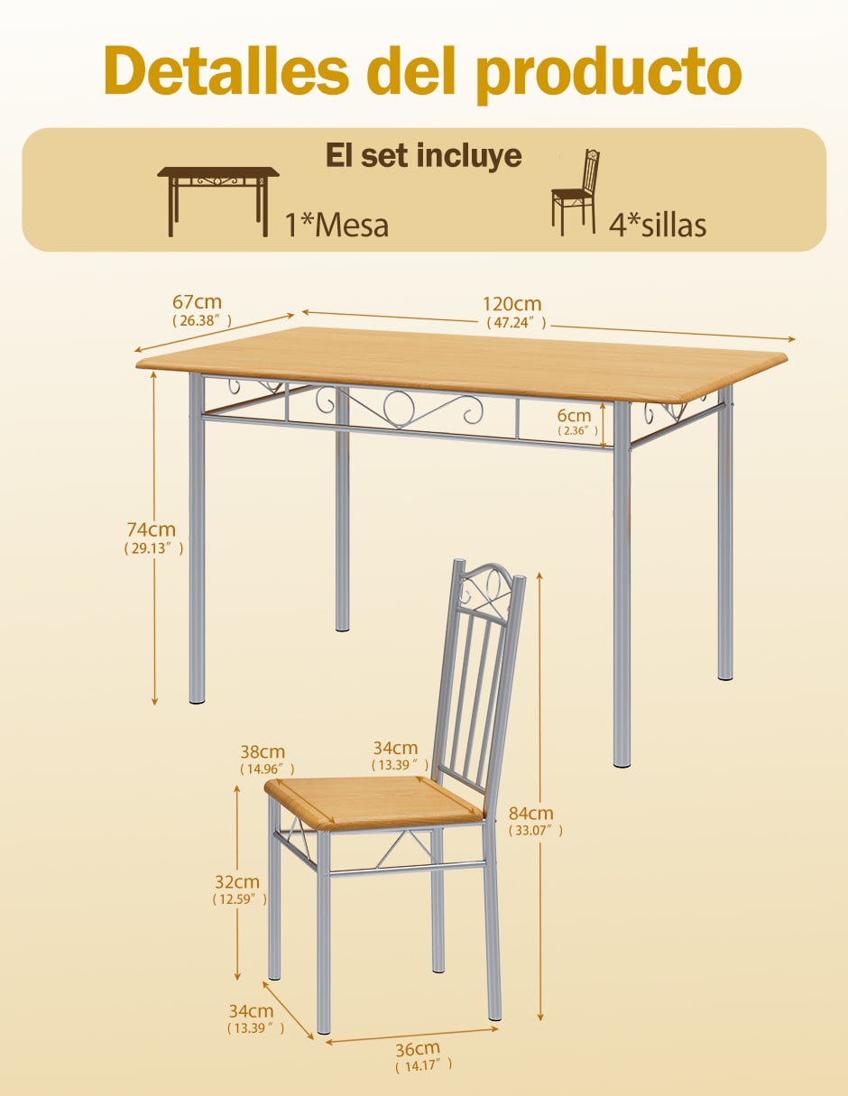 Comedor nuestro nido para 4 personas de mdf